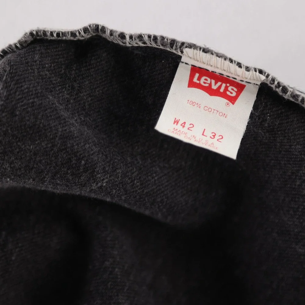 Levis‎ 550 Relaxed Fit Tapered Black Jeans Mens 42x32 (41x32) USA Vintage 1992